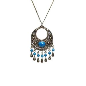 Vintage Signed Saban 925 Natural sky blue
stones pendant